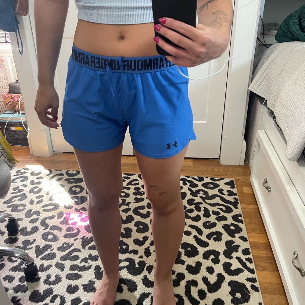 blue ua shorts